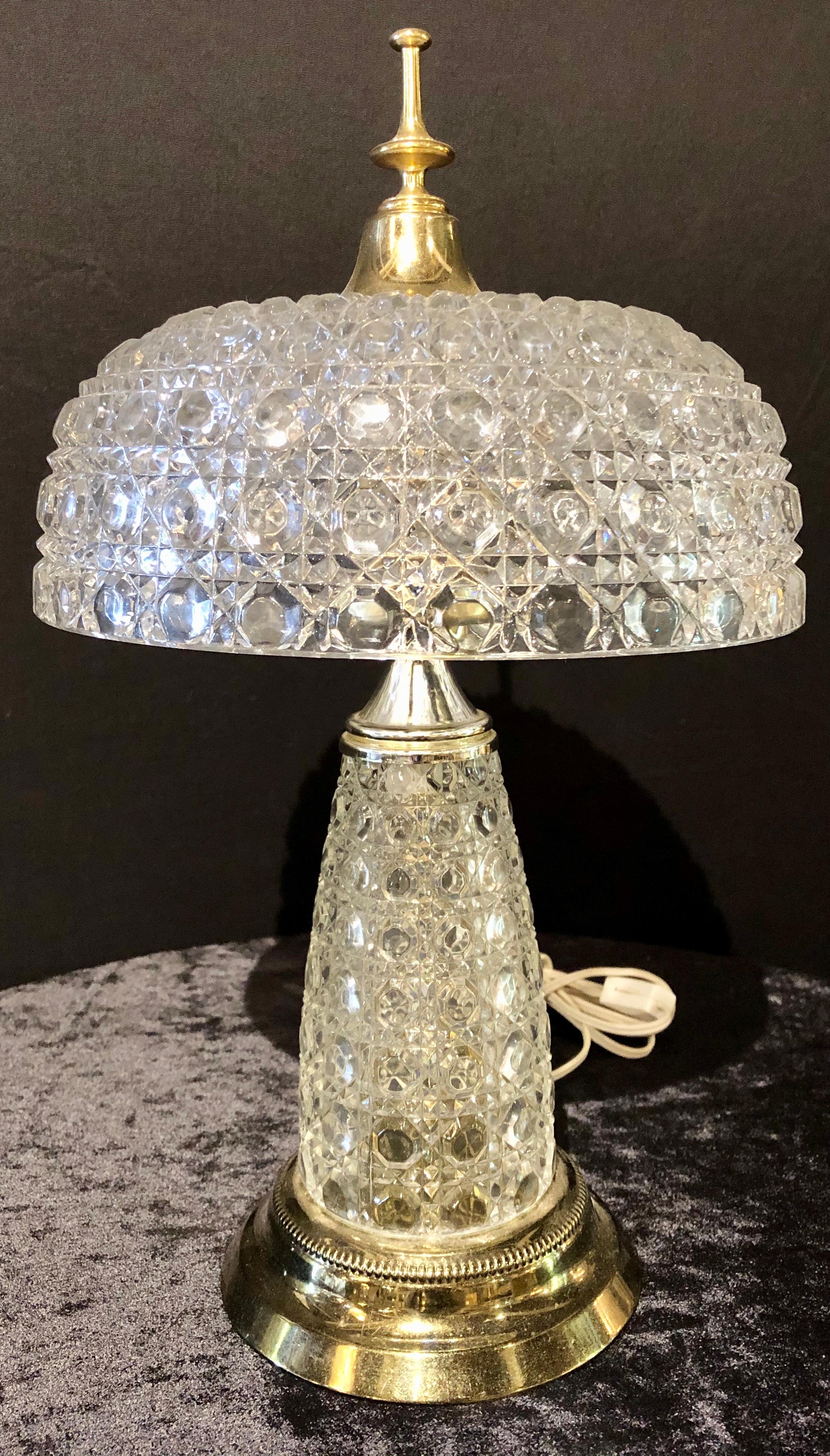 vintage lead crystal lamps
