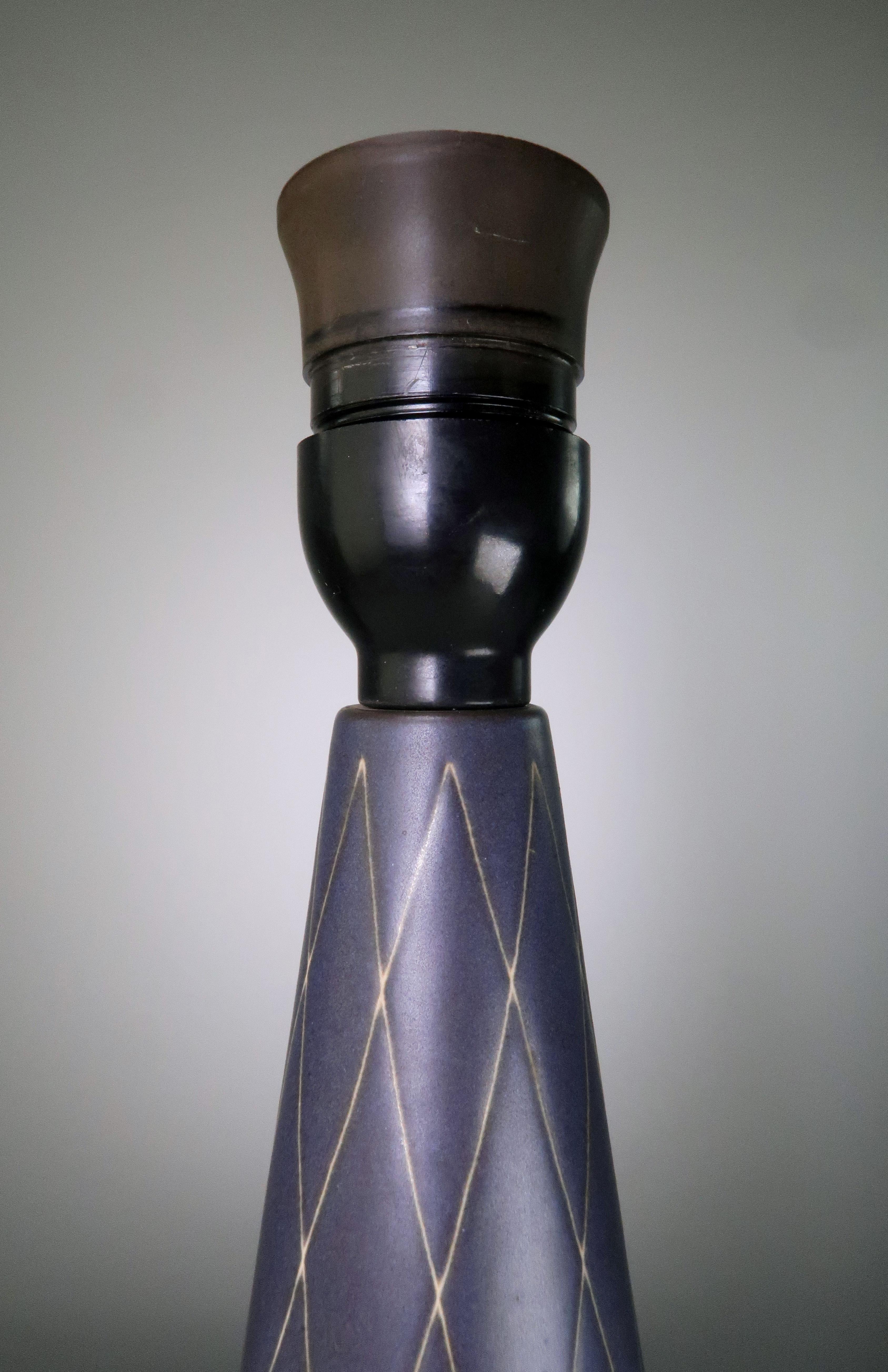 Art-Déco-Lampe aus Graphit-Keramik von Michael Andersen, 1950er Jahre (Art déco) im Angebot
