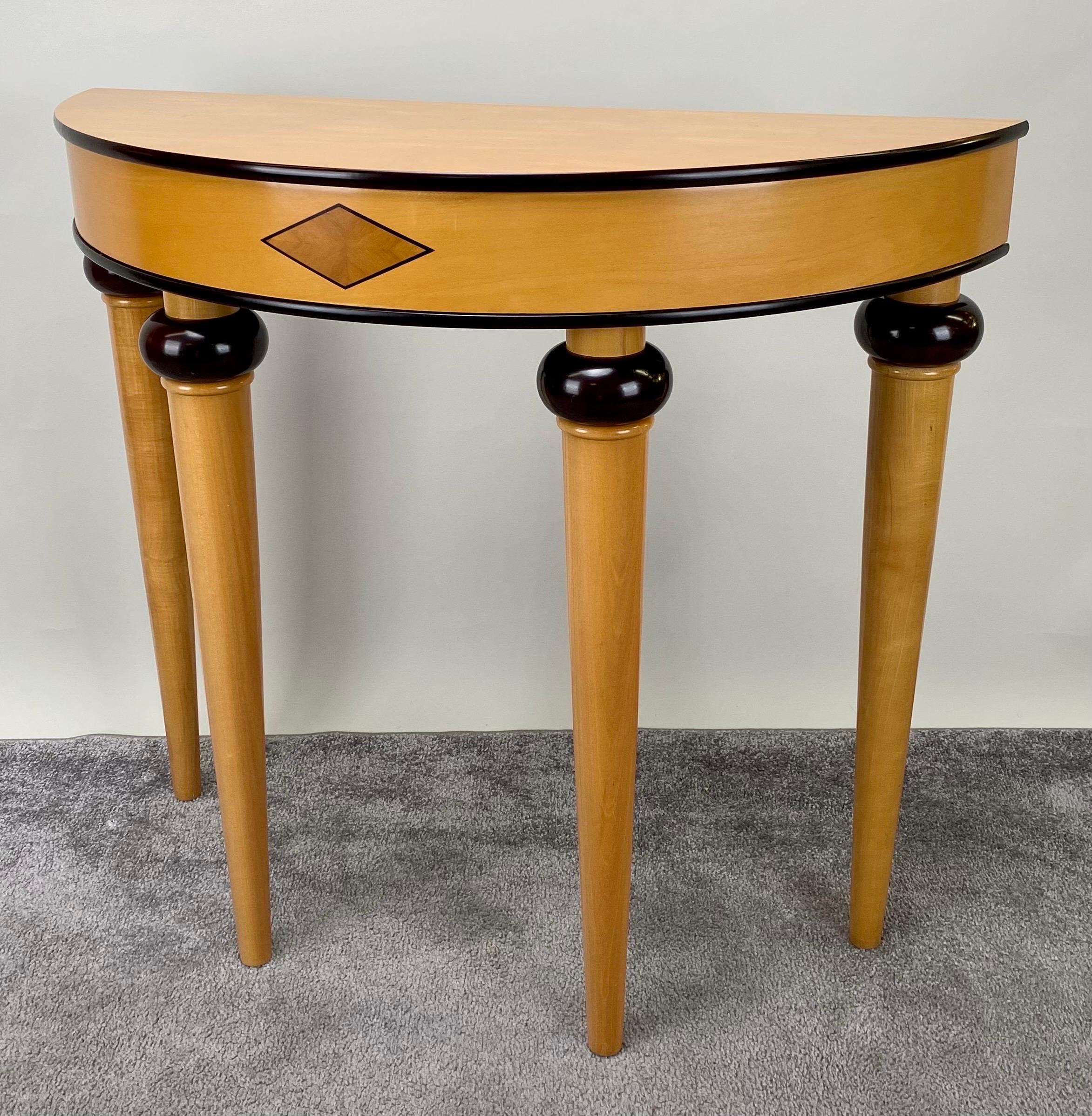 Art Deco Style Demi-Lune Console Table For Sale 3