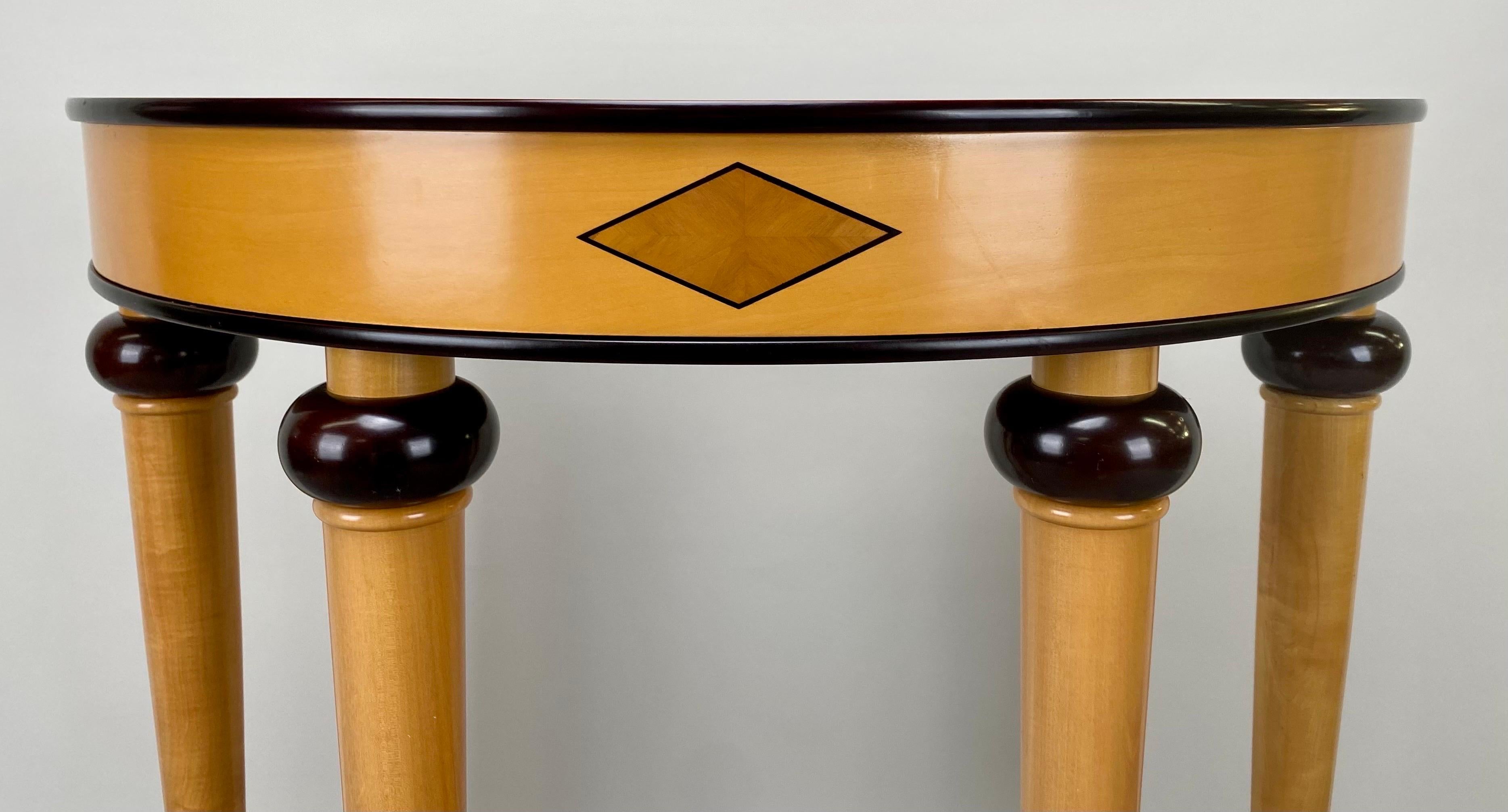 Art Deco Style Demi-Lune Console Table In Good Condition For Sale In Plainview, NY