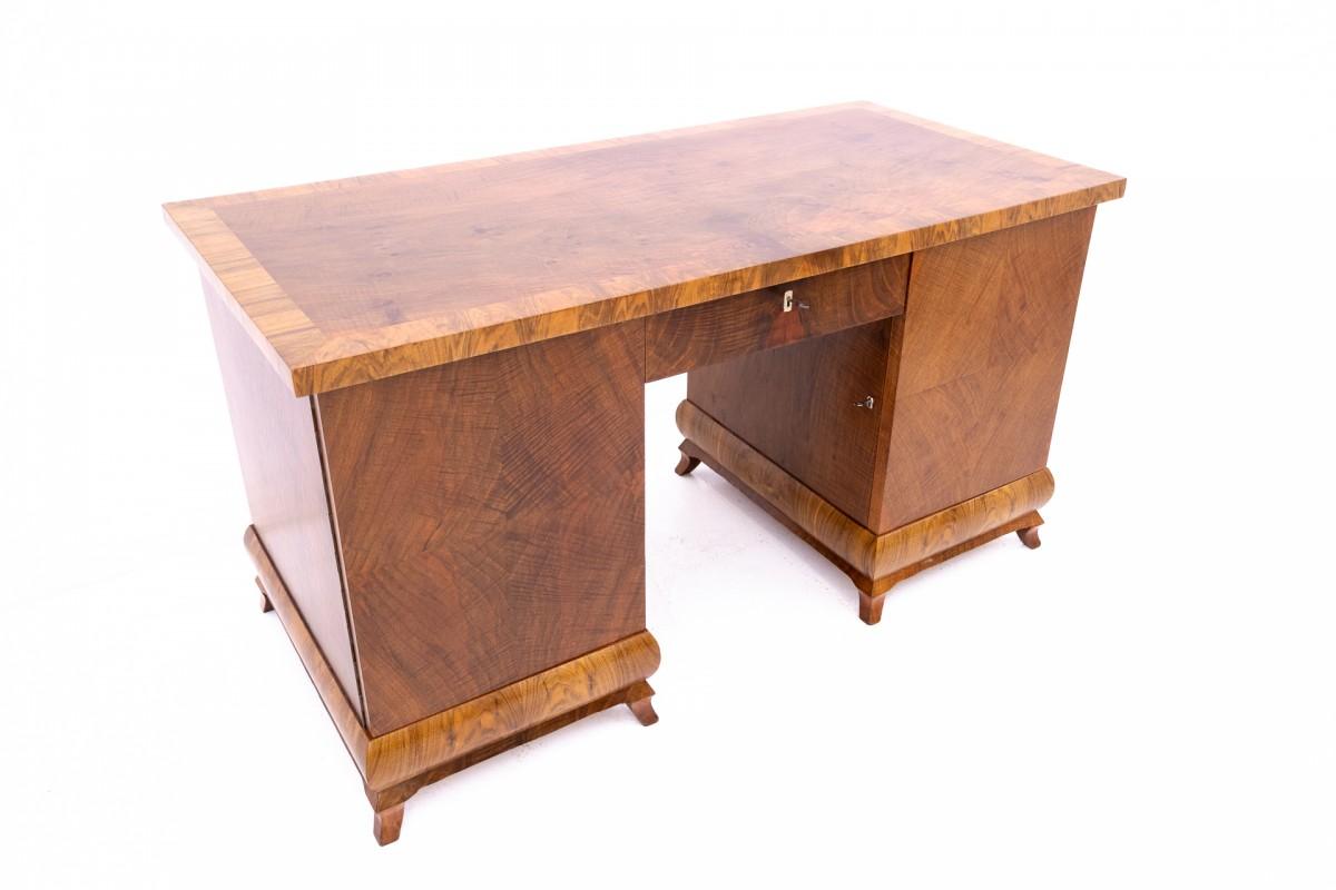 Art Deco style desk, Poland, 1940s In Good Condition In Chorzów, PL