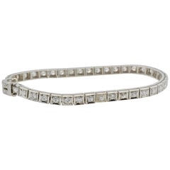 Diamond and Platinum Tennis Bracelet 1960