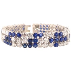 Diamond and Sapphire platinum Cuff Bracelet Diamond and Sapphire platinum Cuff Bracelet