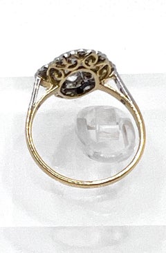 Art Deco Style Diamond and Sapphire Quatrefoil Target Ring
