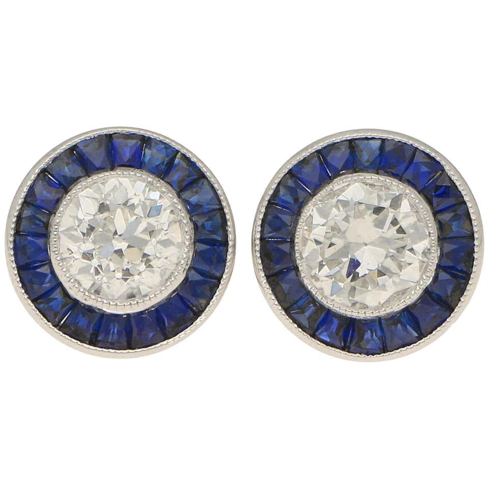 Art Deco Lace Trimmed Diamond Studs For Sale at 1stDibs | art deco ...