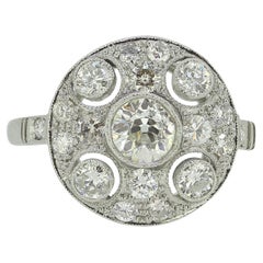 Art Deco Style Diamond Cluster Ring