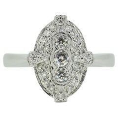Art Deco Style Diamond Cluster Ring