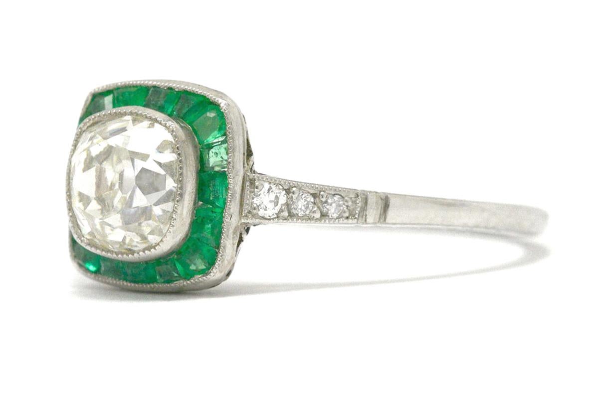 emerald art deco engagement rings