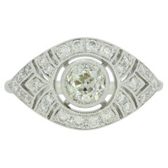 Vintage Art Deco Style Diamond Filigree Ring