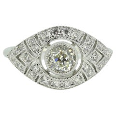 Vintage Art Deco Style Diamond Filigree Ring