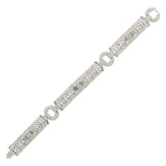 Art Deco Style Diamond Gold Bracelet