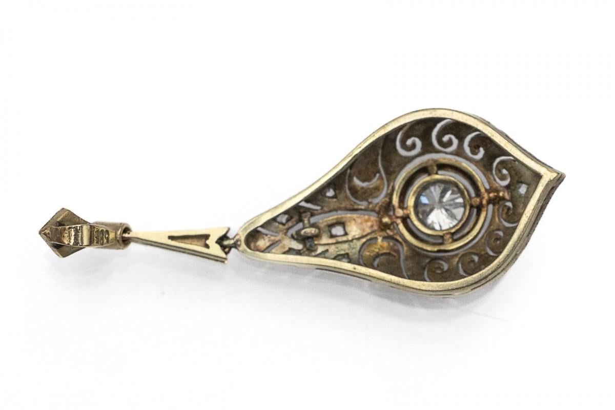 Pendentif en diamant de style Art déco en vente 1