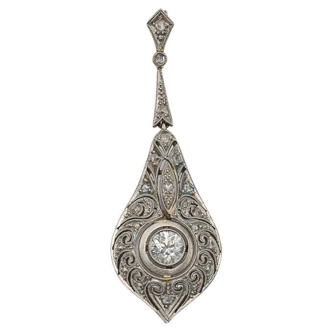 Art Deco style diamond pendant