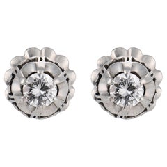 Art Deco style diamond platinum studs