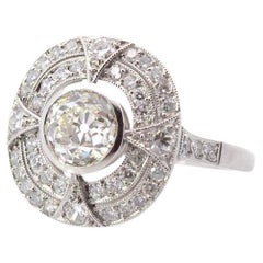 Art Deco style diamond ring in platinum