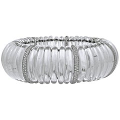 Art Deco Style Diamond Rock Crystal Bracelet