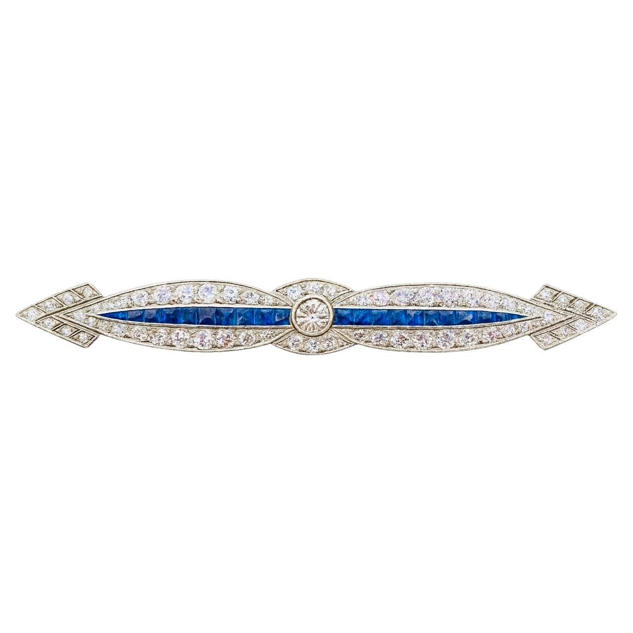ART DECO STYLE DIAMONDS
SAPPHIRE Brosche.