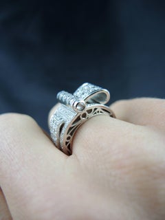 Diamond White Gold French Ring