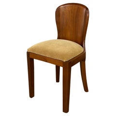 Art Deco Style Dining Chairs with Mohair Fabric