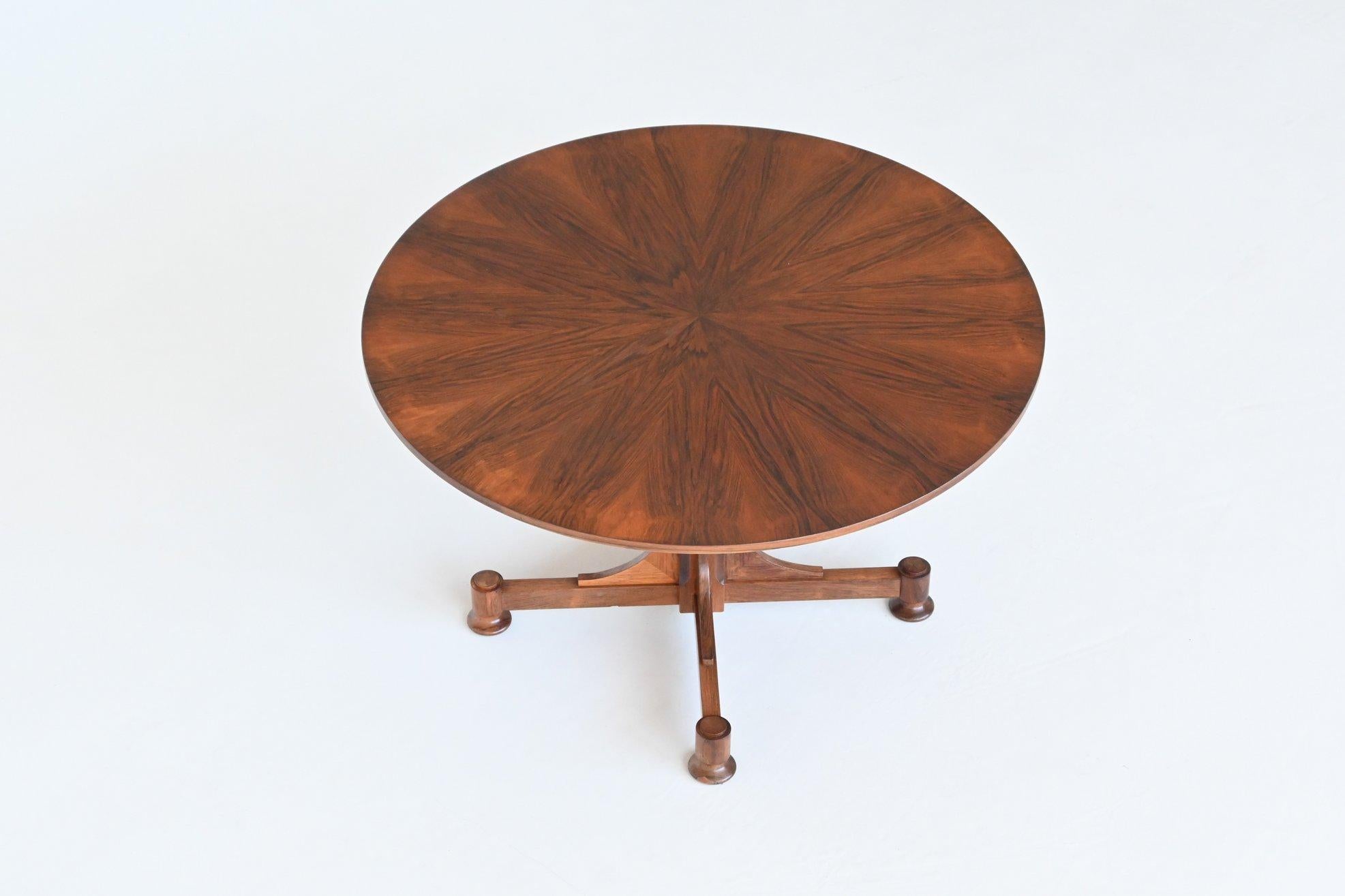 Italian Art Deco Style Dining Table in Rosewood, Italy 1960