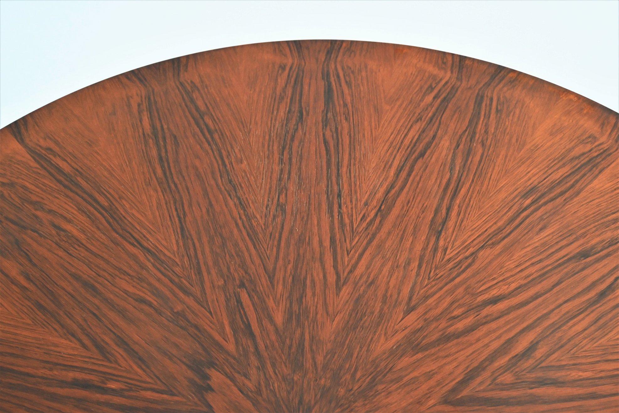 Art Deco Style Dining Table in Rosewood, Italy 1960 1