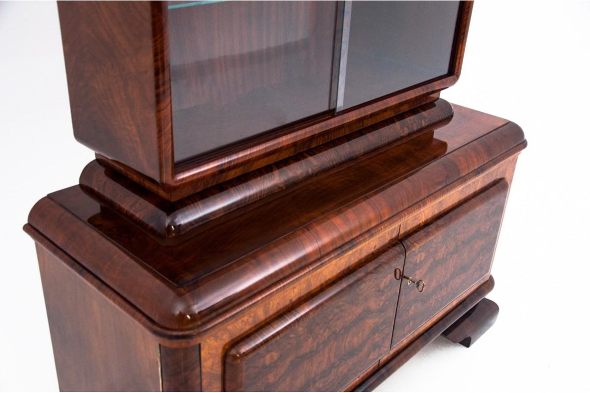 Art Deco style display cabinet, 1940s, Poland. For Sale 1