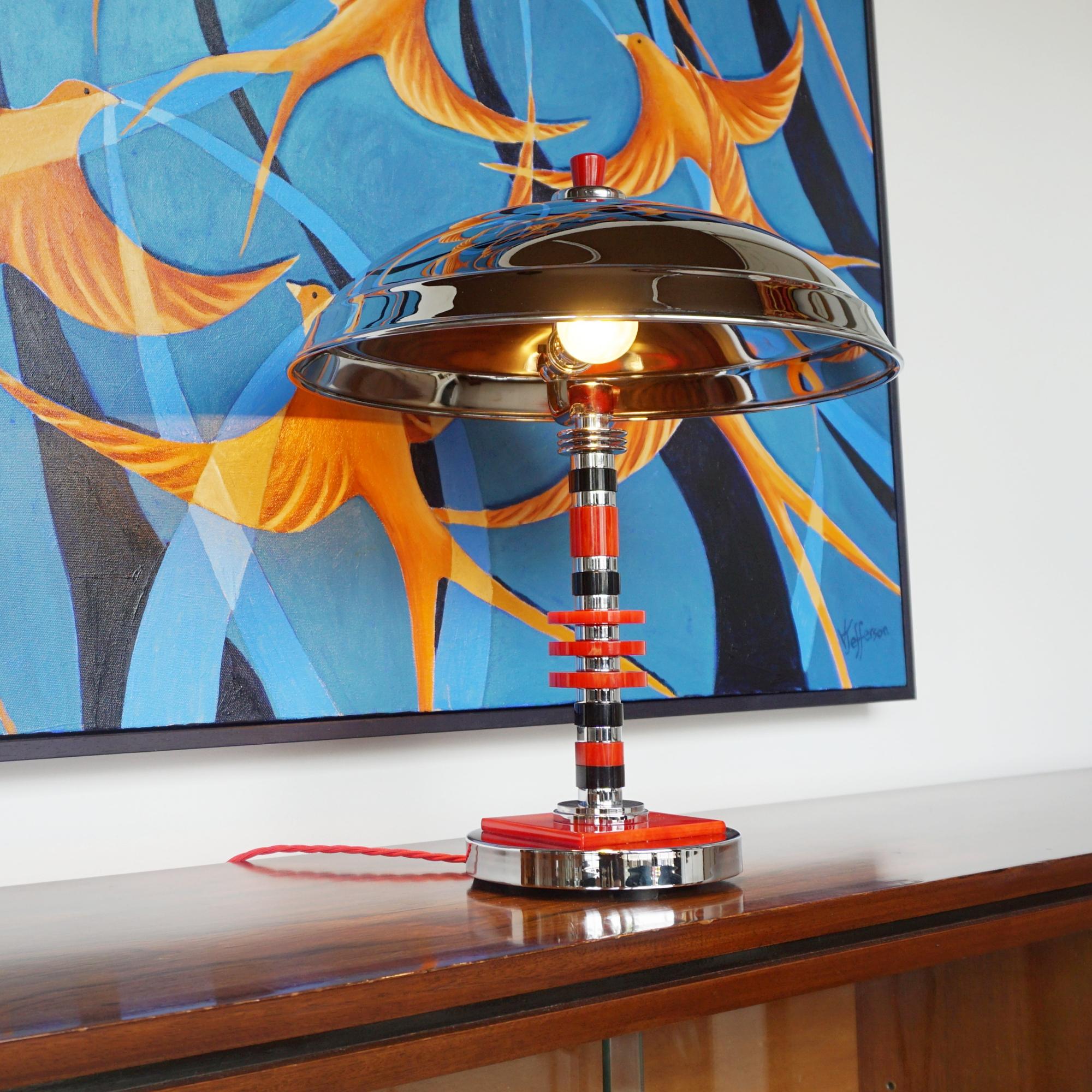 Anglais Lampe à dôme de style art déco en vente