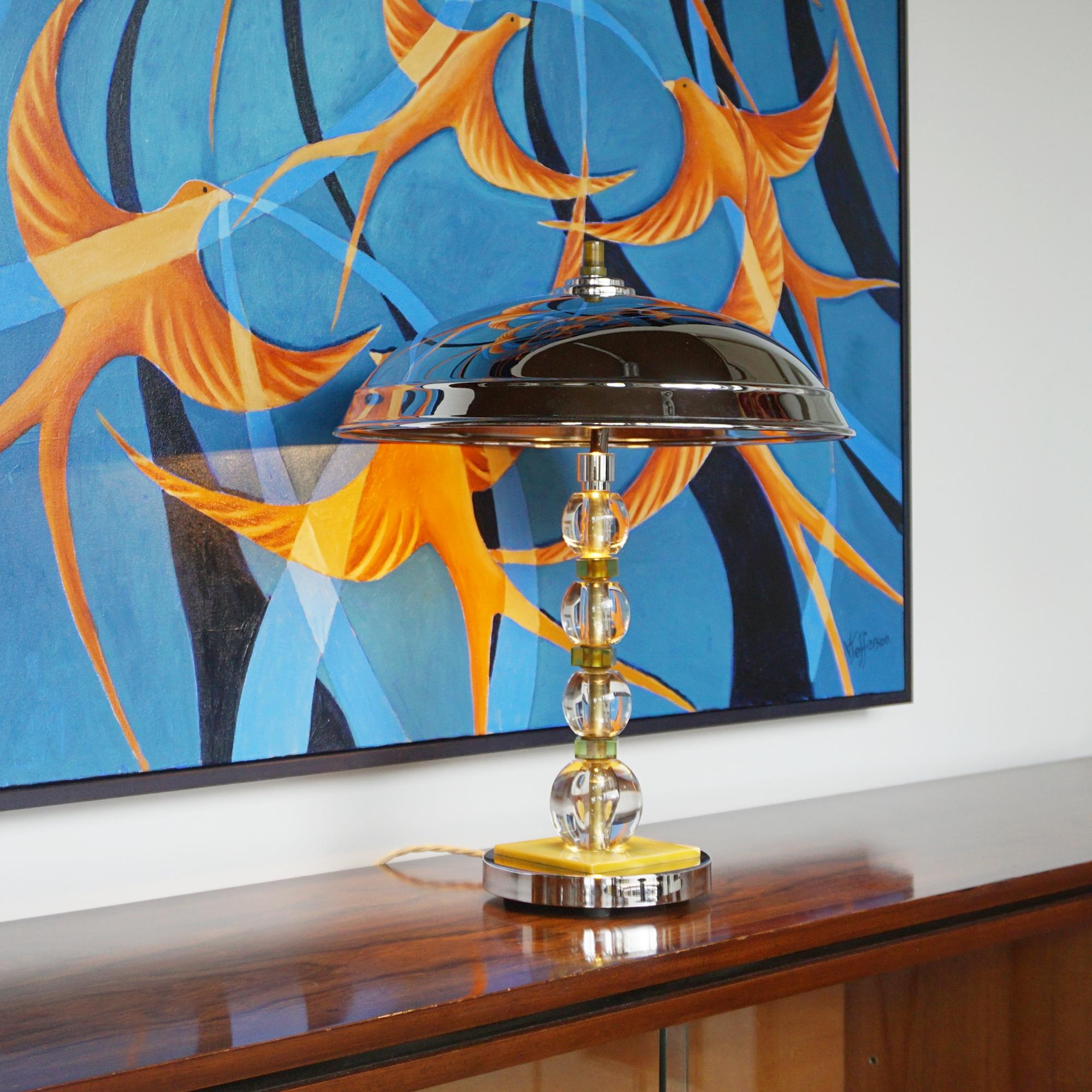 Lampe à dôme de style art déco Bon état - En vente à Forest Row, East Sussex