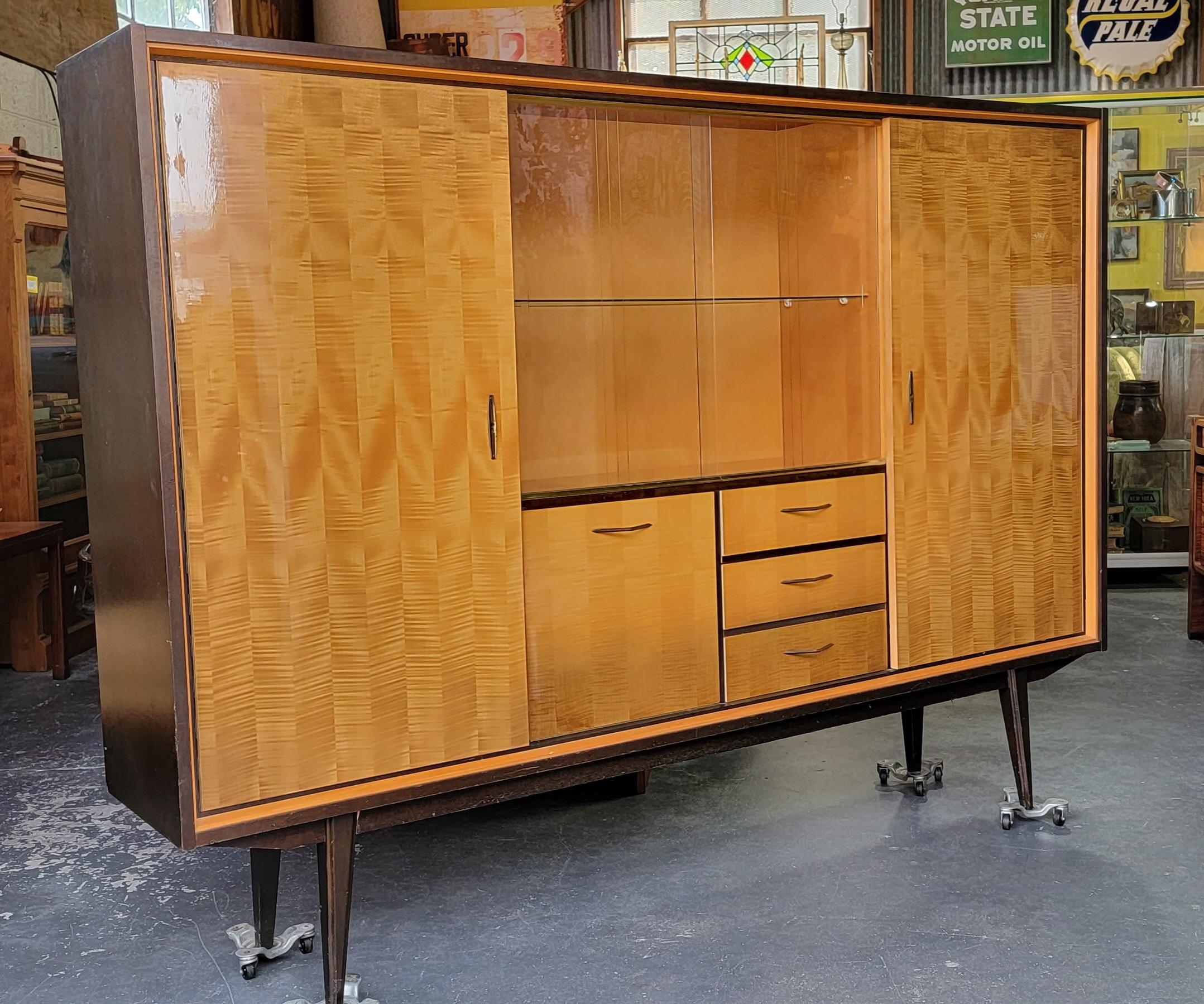 European Art Deco Style Dry Bar / Display and Storage Cabinet
