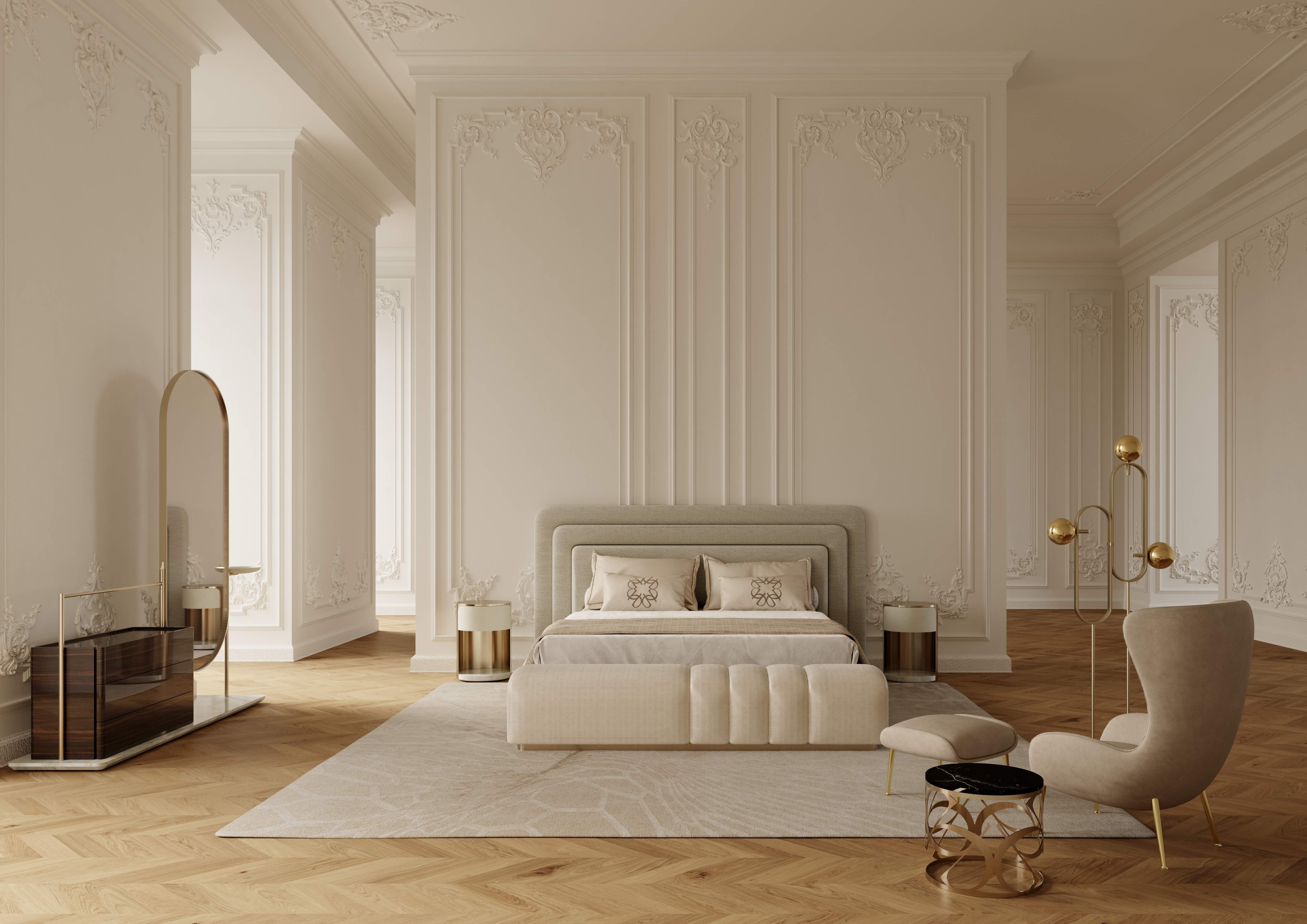 Art Déco Style Elie Saab Maison Tête de lit 100% laine Voyage Royal Bed Italy Neuf - En vente à Mariano Comense, CO