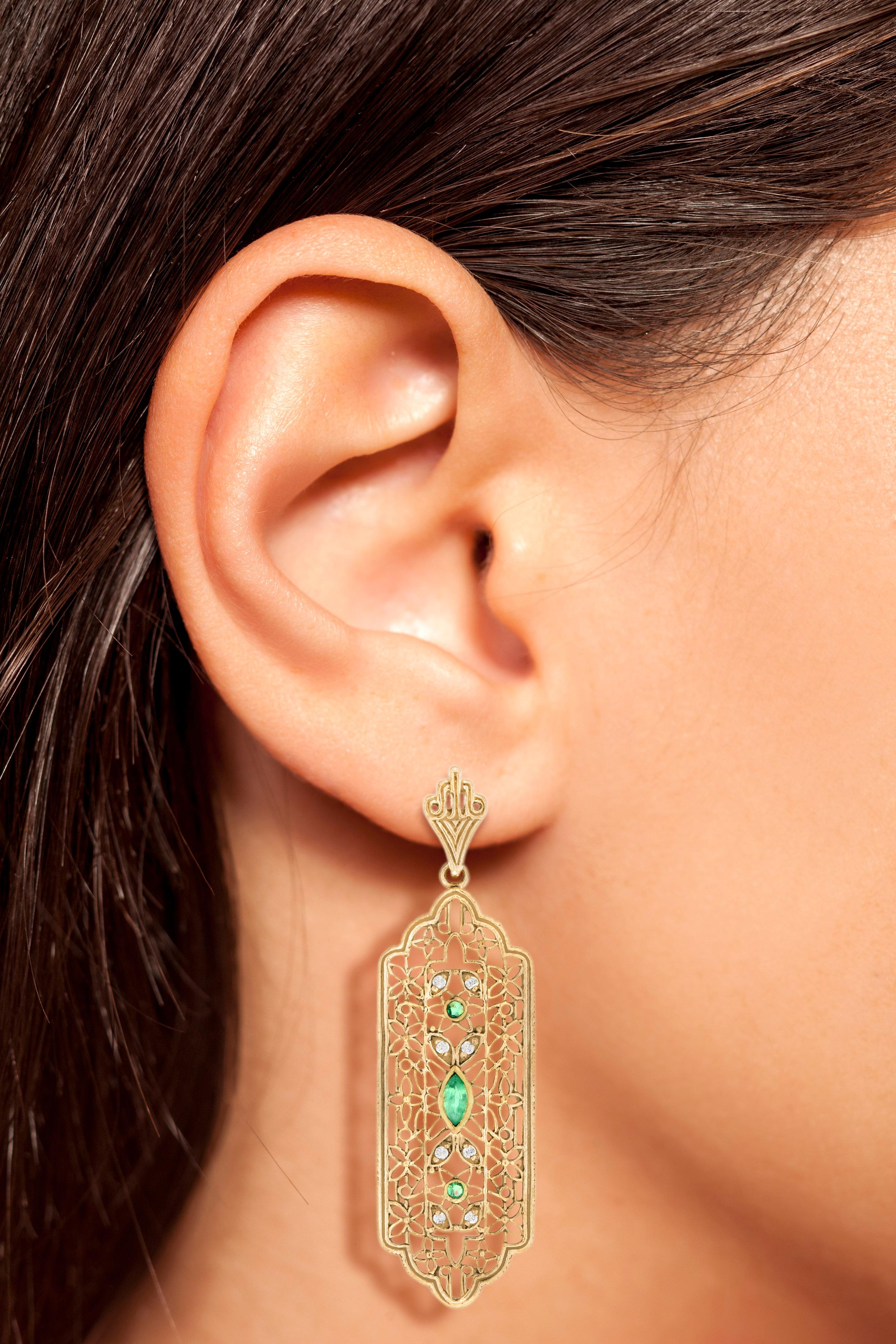 antique filigree earrings