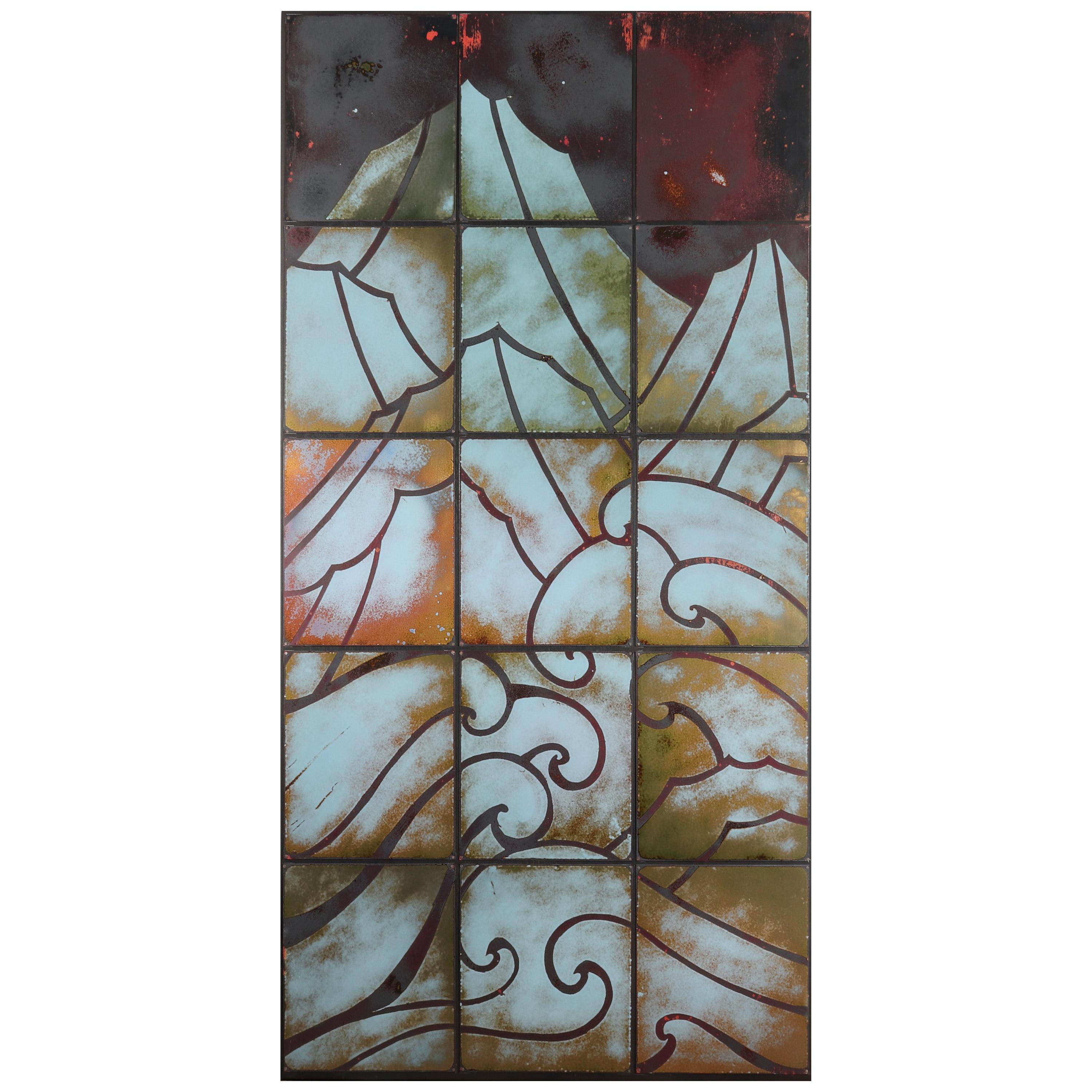 Amazing Tile Wall Hanging by Mary Blakley at 1stDibs