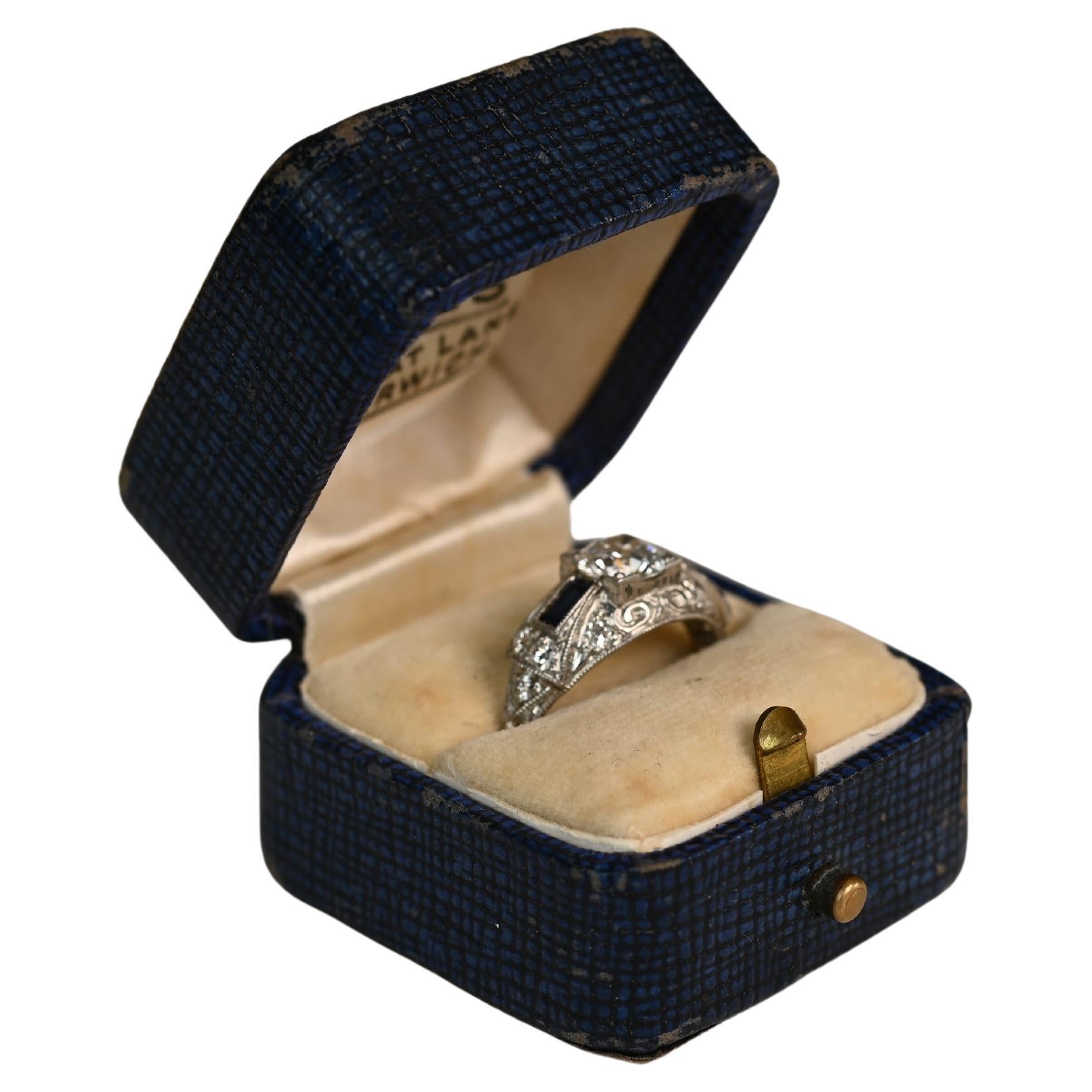 Art Deco Style Engagement Ring (GIA Approx 0.80-Carats) Old Euro Cut Diamond