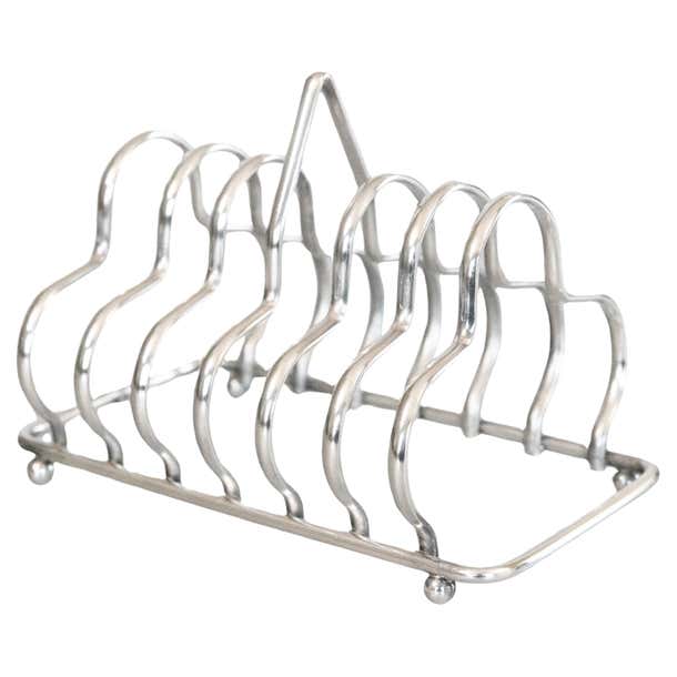 Art Deco Style English Silver Plate Toast Rack For Sale at 1stDibs