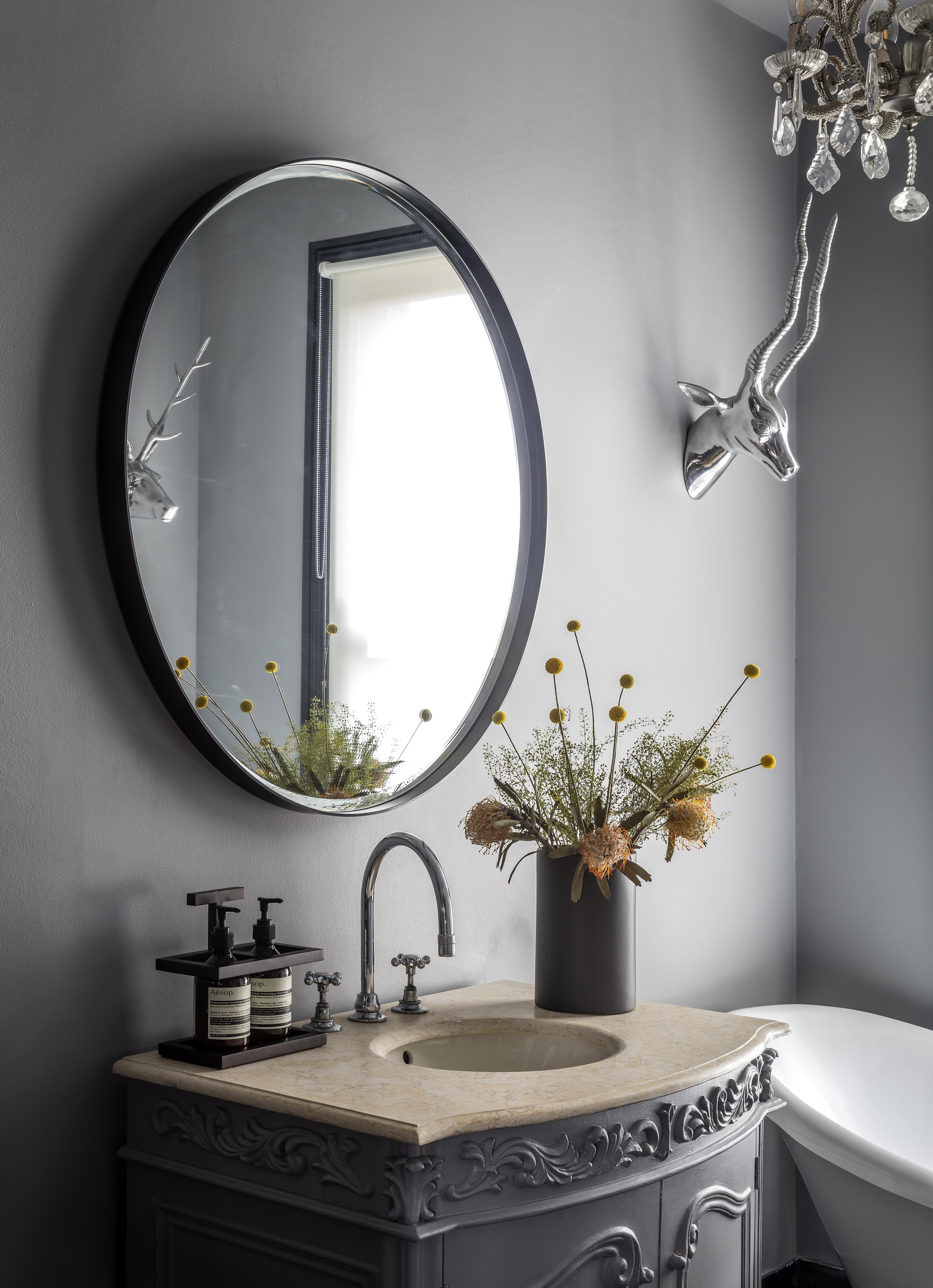 Mirrors are sometimes overrated with lack of design and personality. Eros defies these ideas with a antique-style mirror and a delicate, beveled Art Deco frame available in solid brass as well as steel powder-coated. Designed to be displayed in