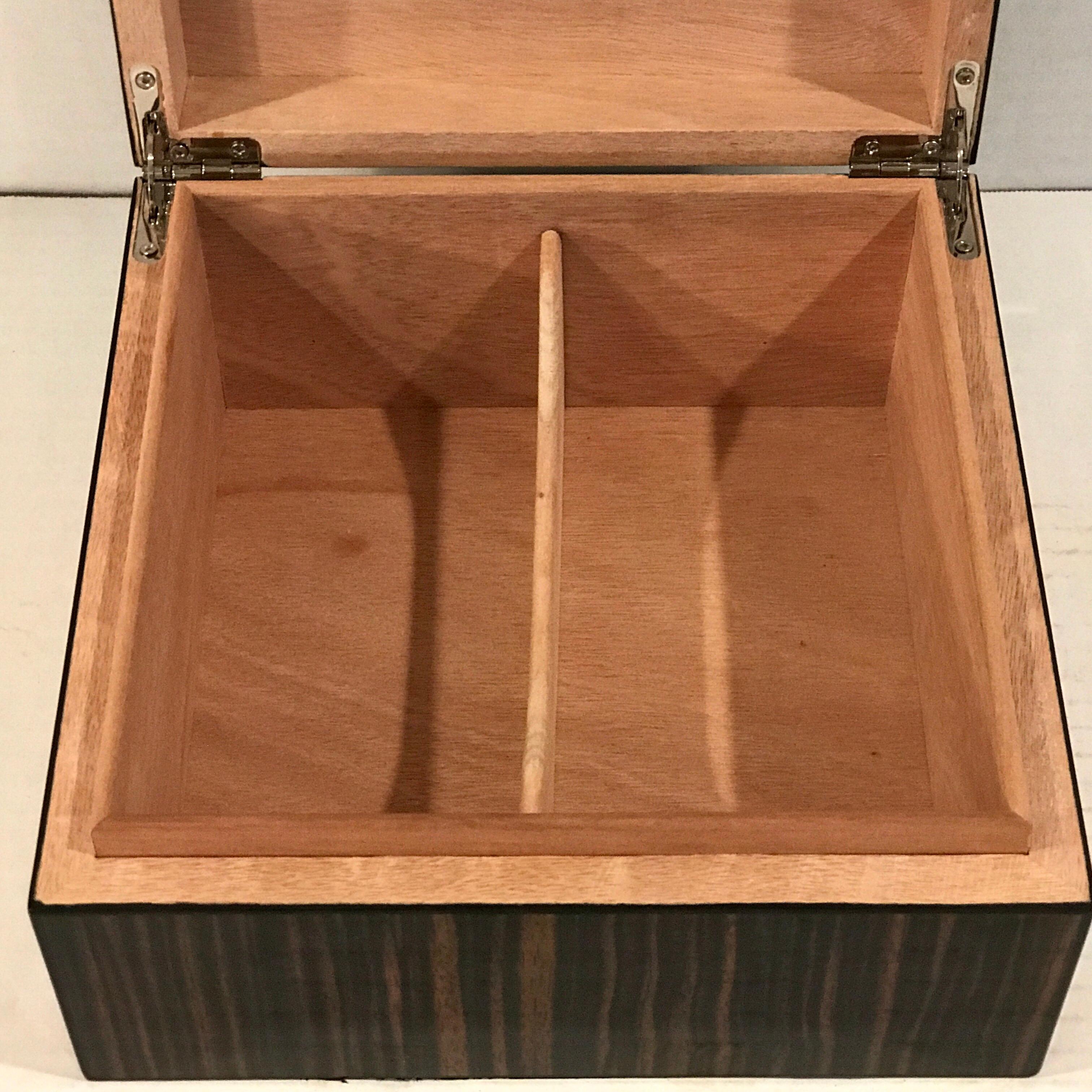 Art Deco Style Exotic Woods Box or Humidor 2