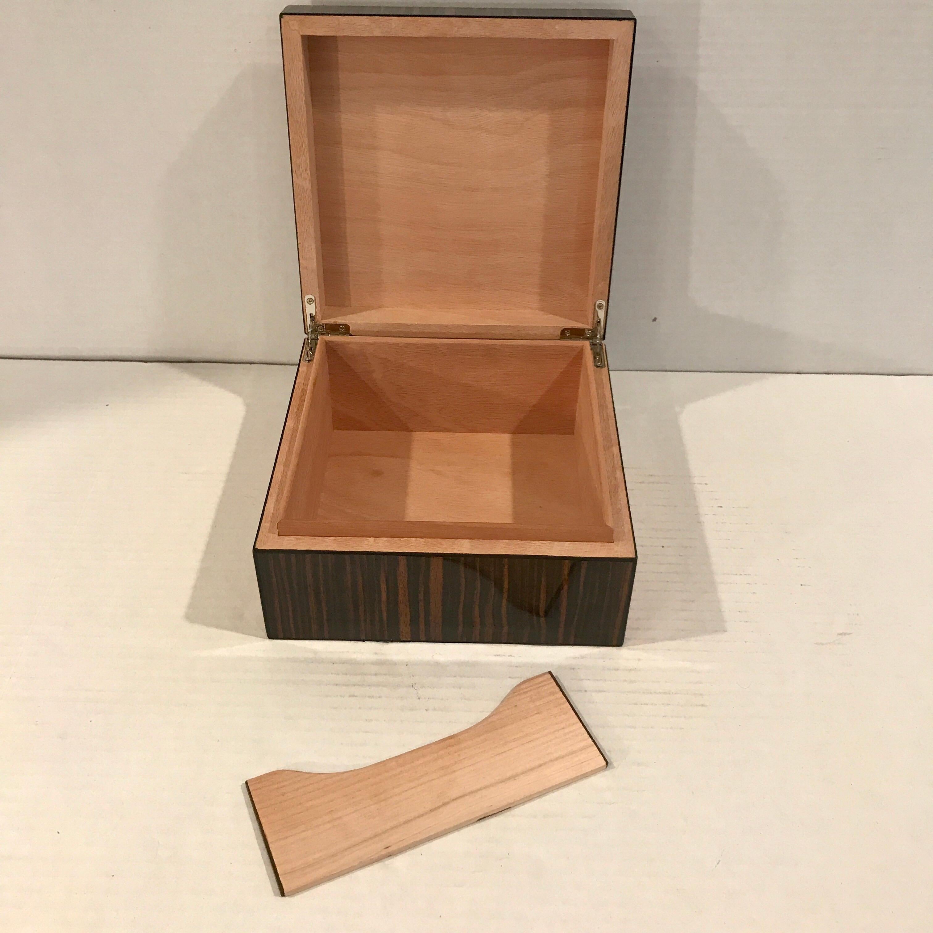 Art Deco Style Exotic Woods Box or Humidor 3