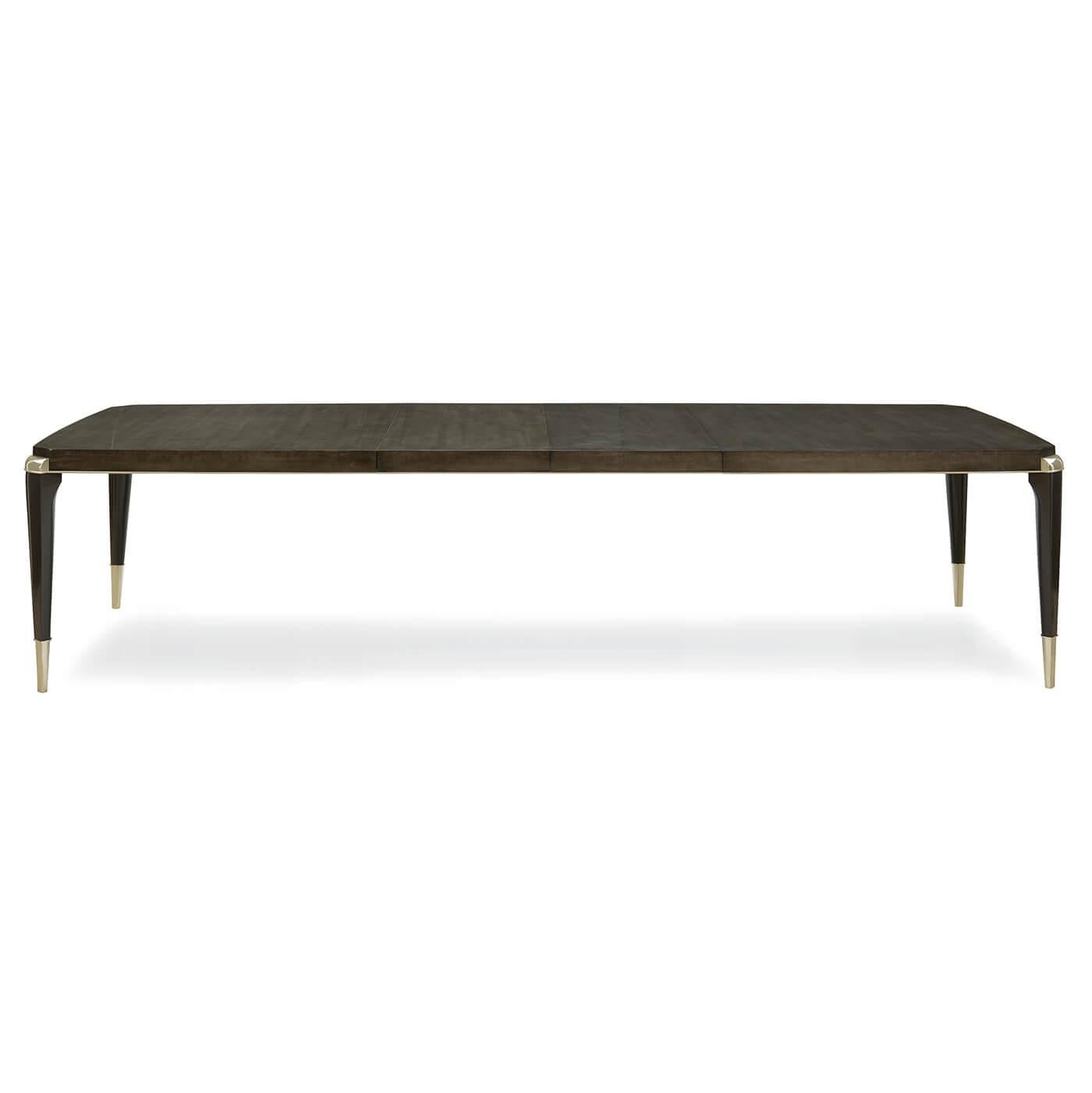 Asian Art Deco Style Extendable Dining Table For Sale