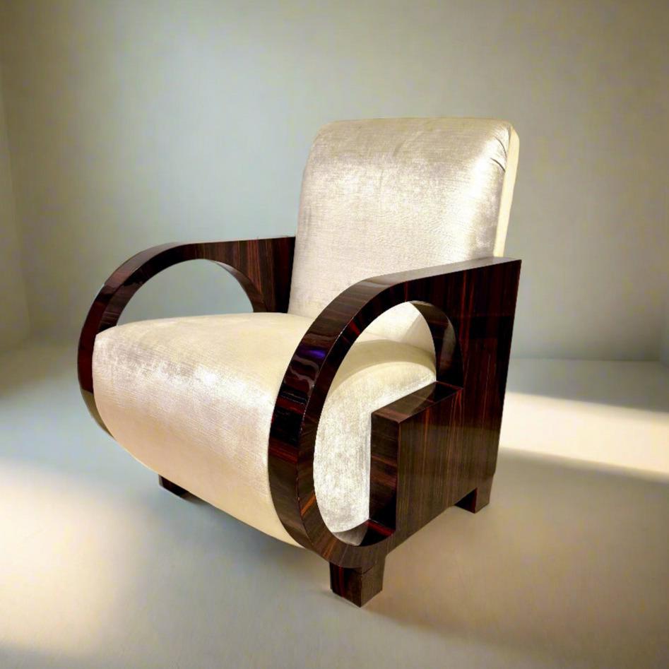 Americano Fauteuil in stile Art Deco ispirato a Dominique in vendita