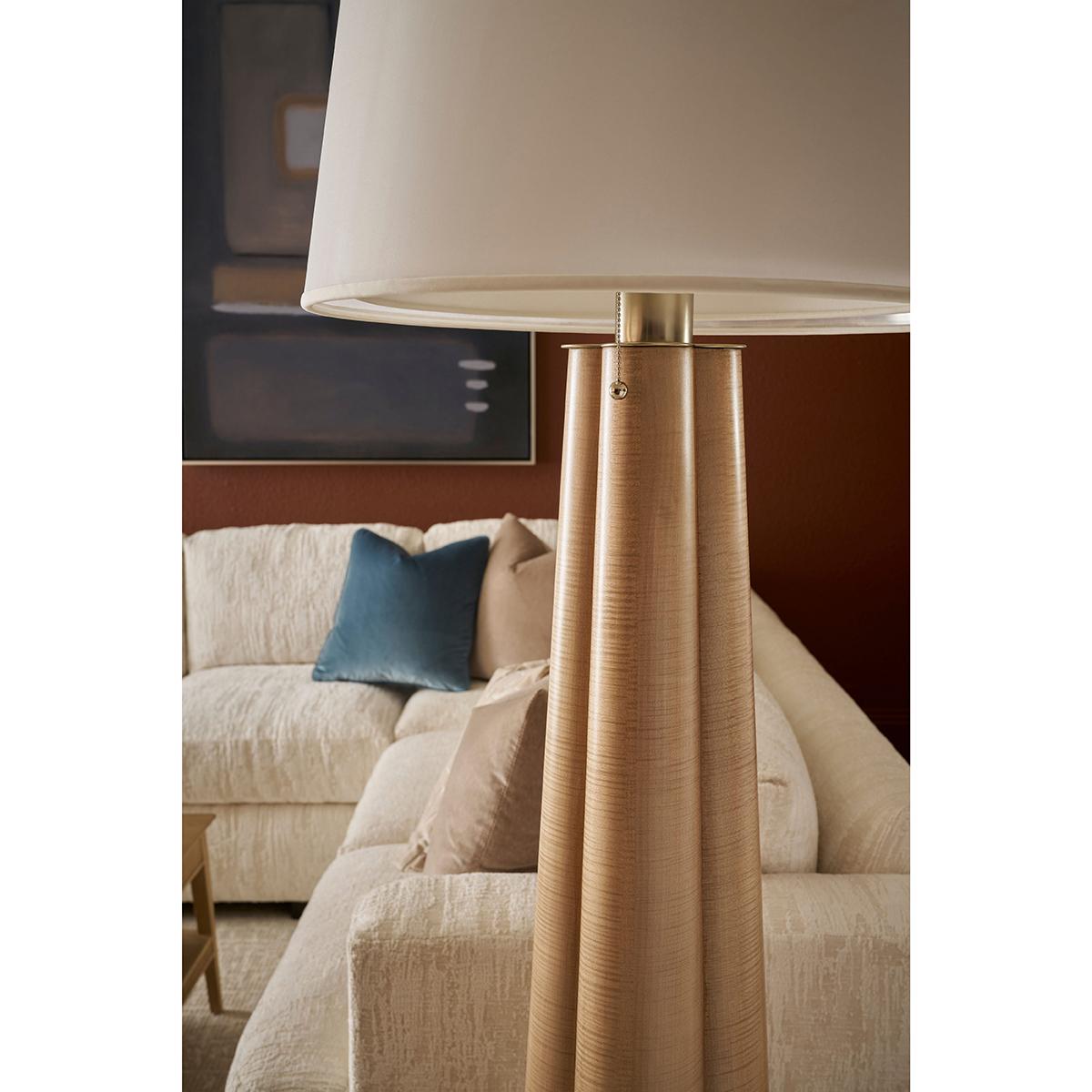 Brass Art Deco Style Floor Lamp For Sale
