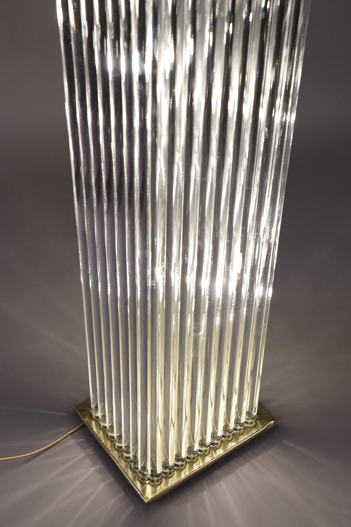 Art déco style floor lamp in Murano glass, made in the 70s For Sale 8