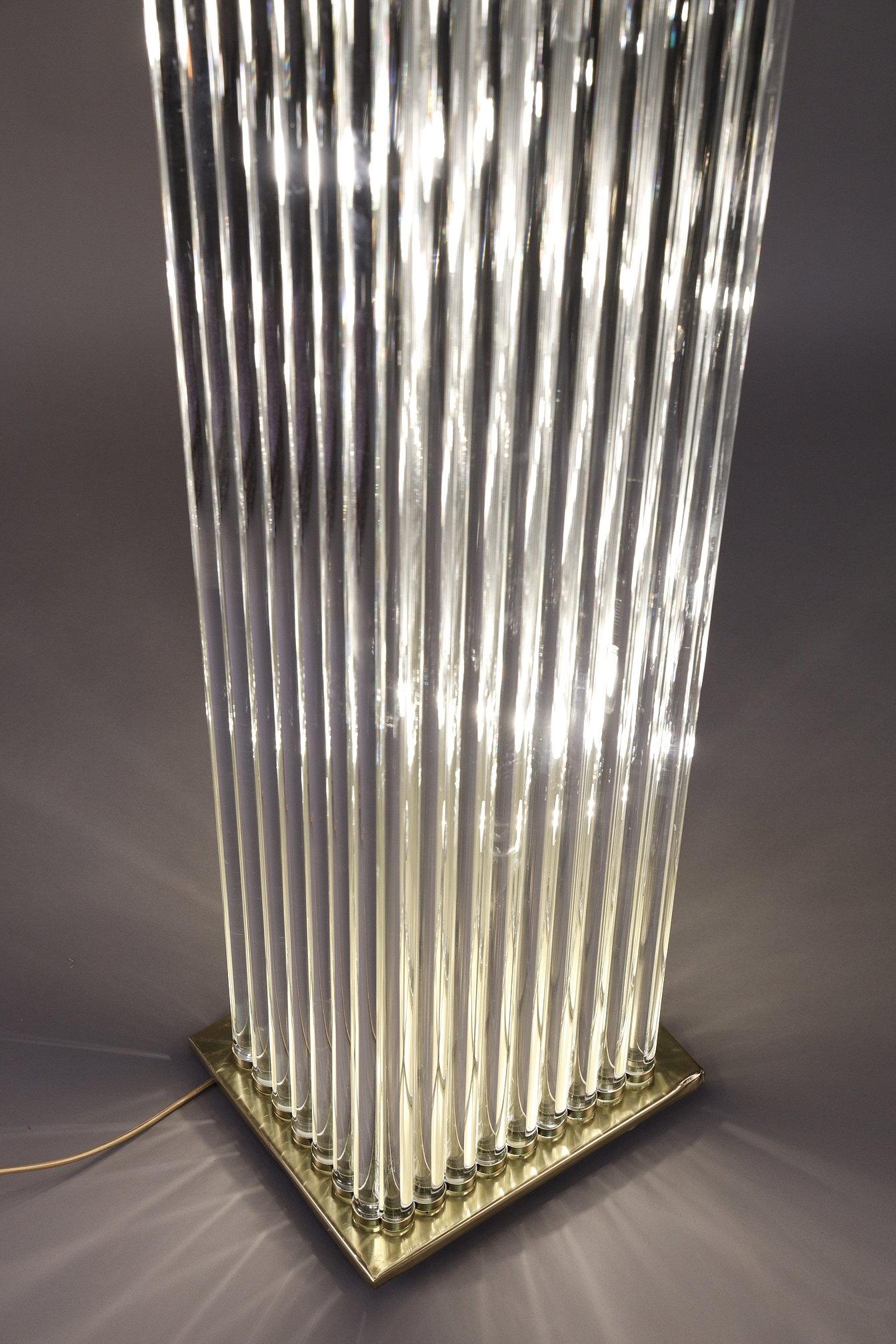 Lámpara de pie estilo art déco en cristal de Murano, fabricada en los años 70 en venta 8