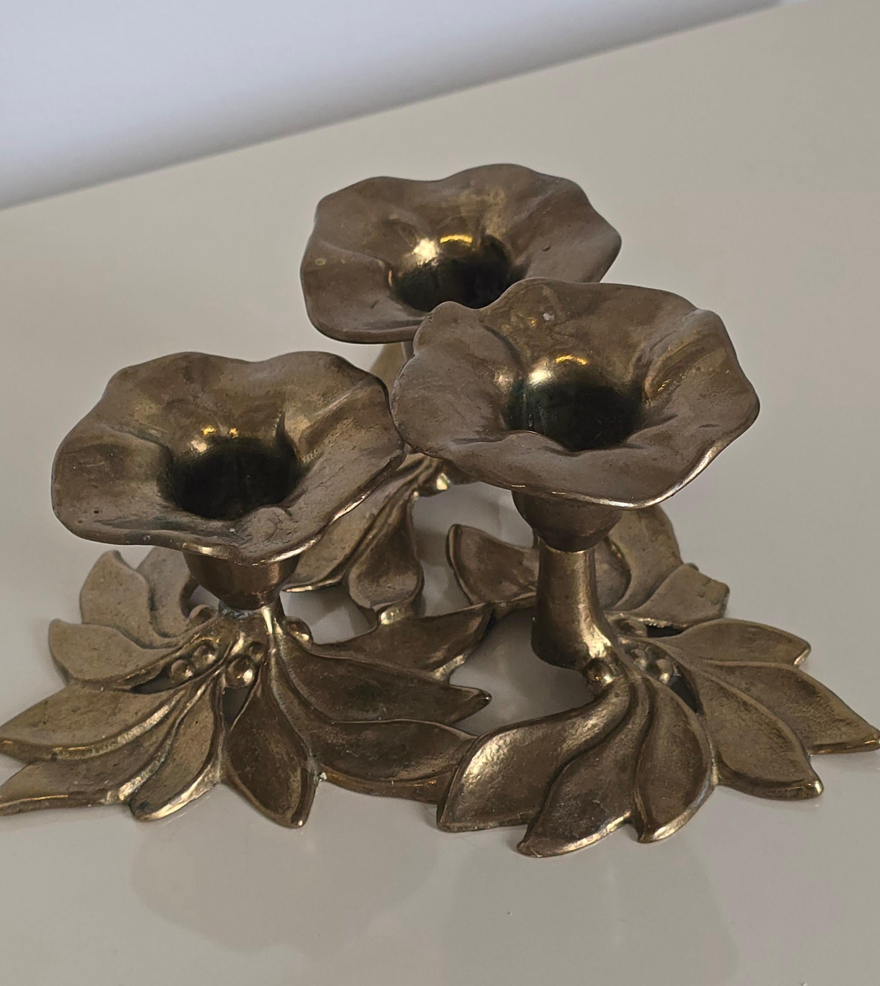 Portacandele floreali in stile Art Deco in vendita 1