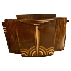 Art Deco Style four door bar with inlaid wood
