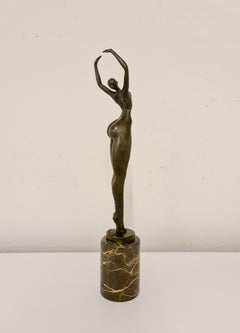 Art Deco Style French Bronze Figurine Ballerina