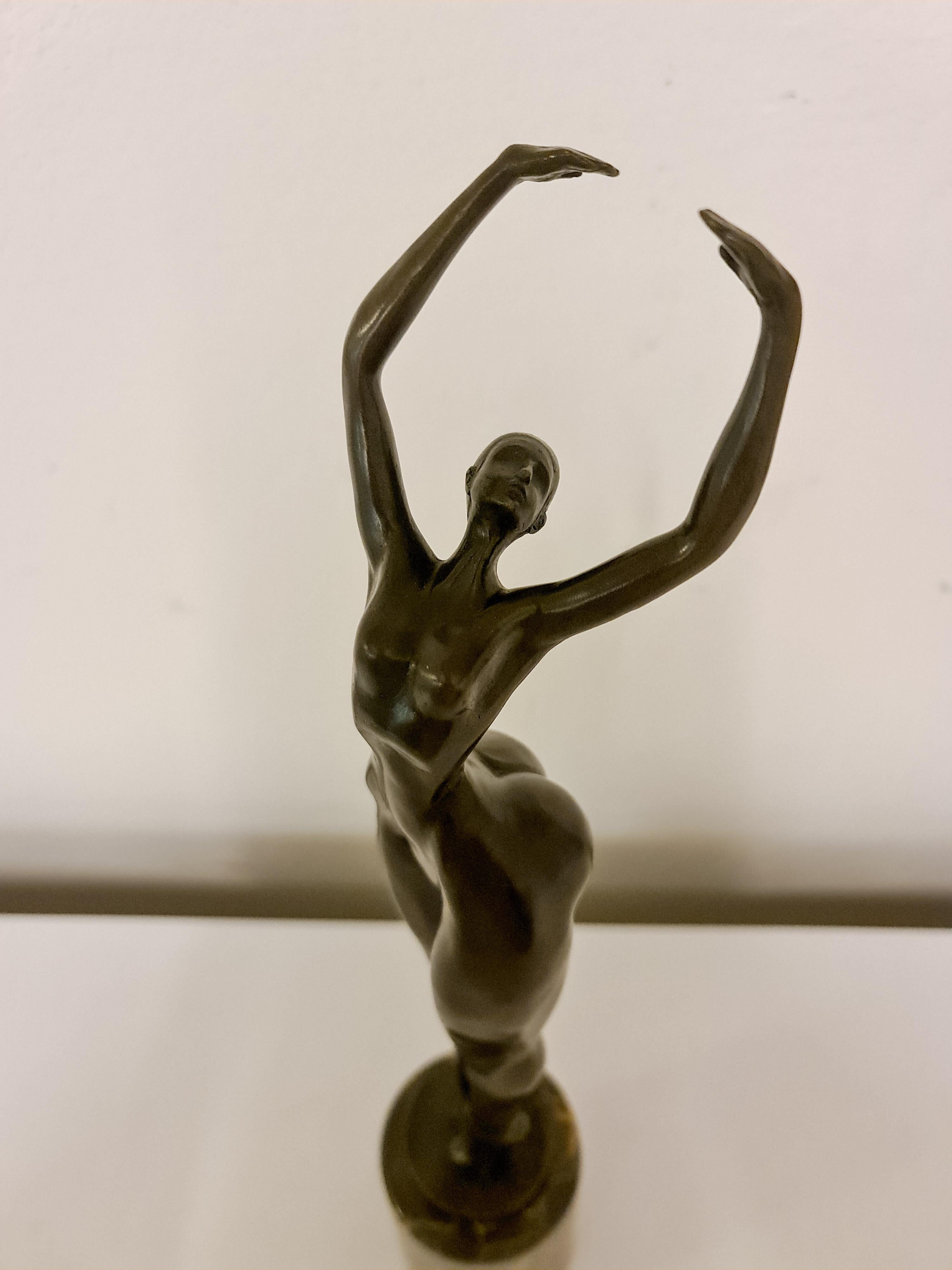 Art Deco Style French Bronze Figurine Ballerina 1