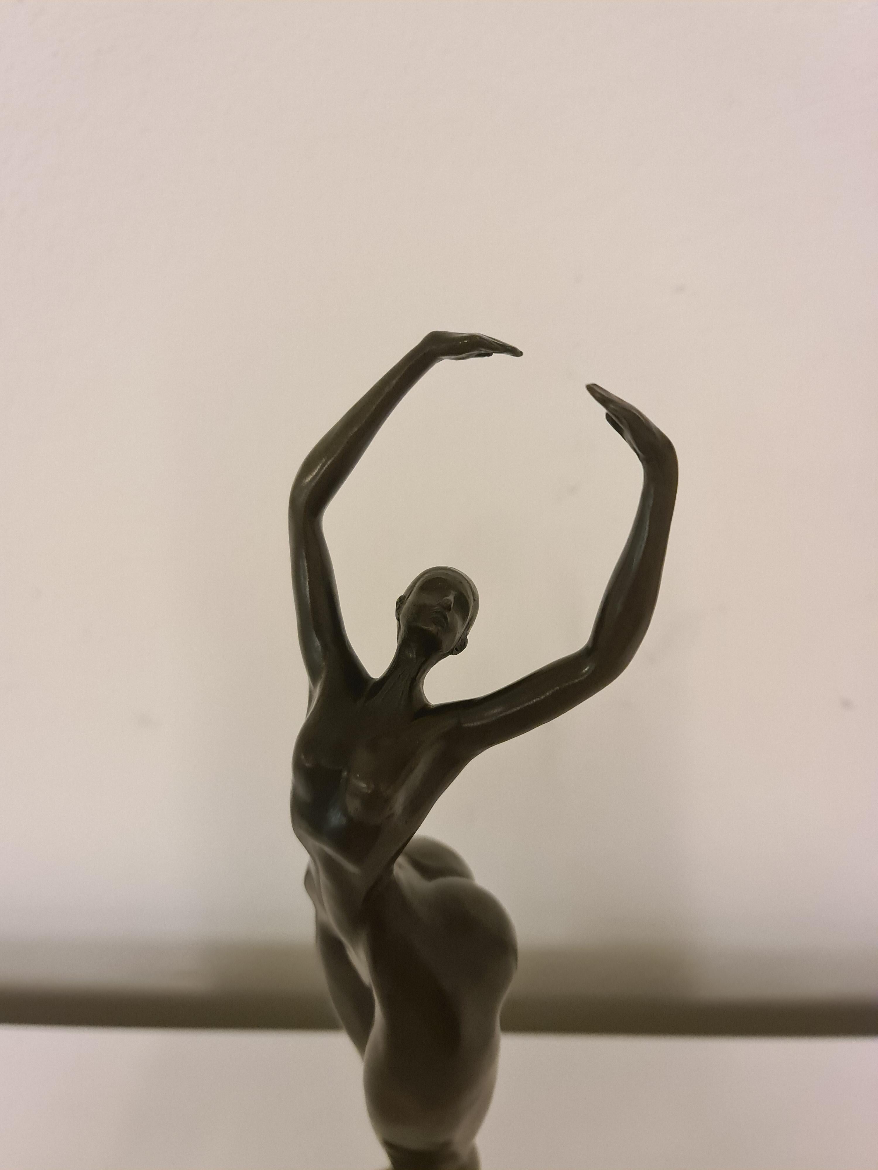 Art Deco Style French Bronze Figurine Ballerina 2