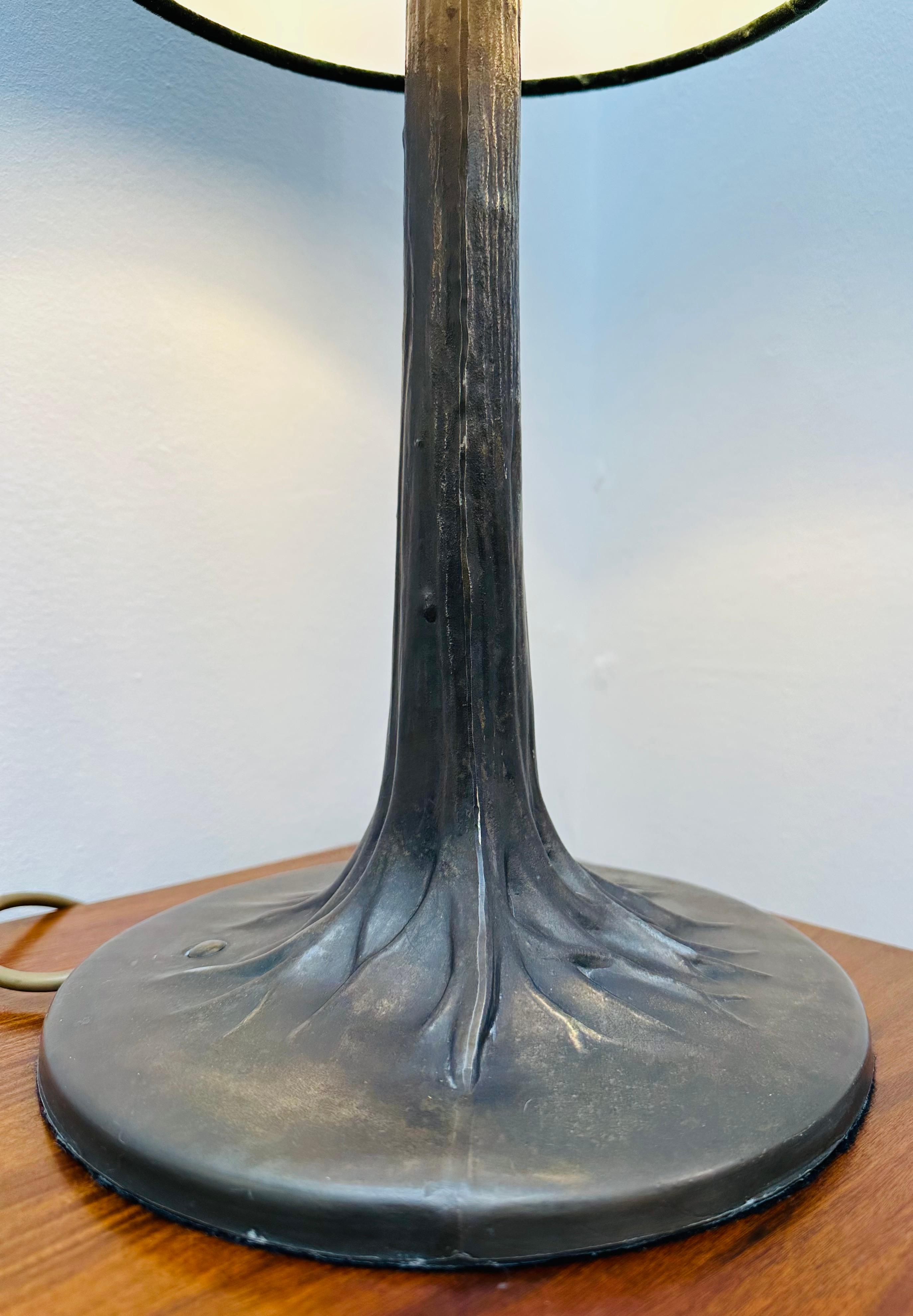 Art Deco Style French Bronzed Metal Tree Trunk & Roots Effect Table Lamp 8