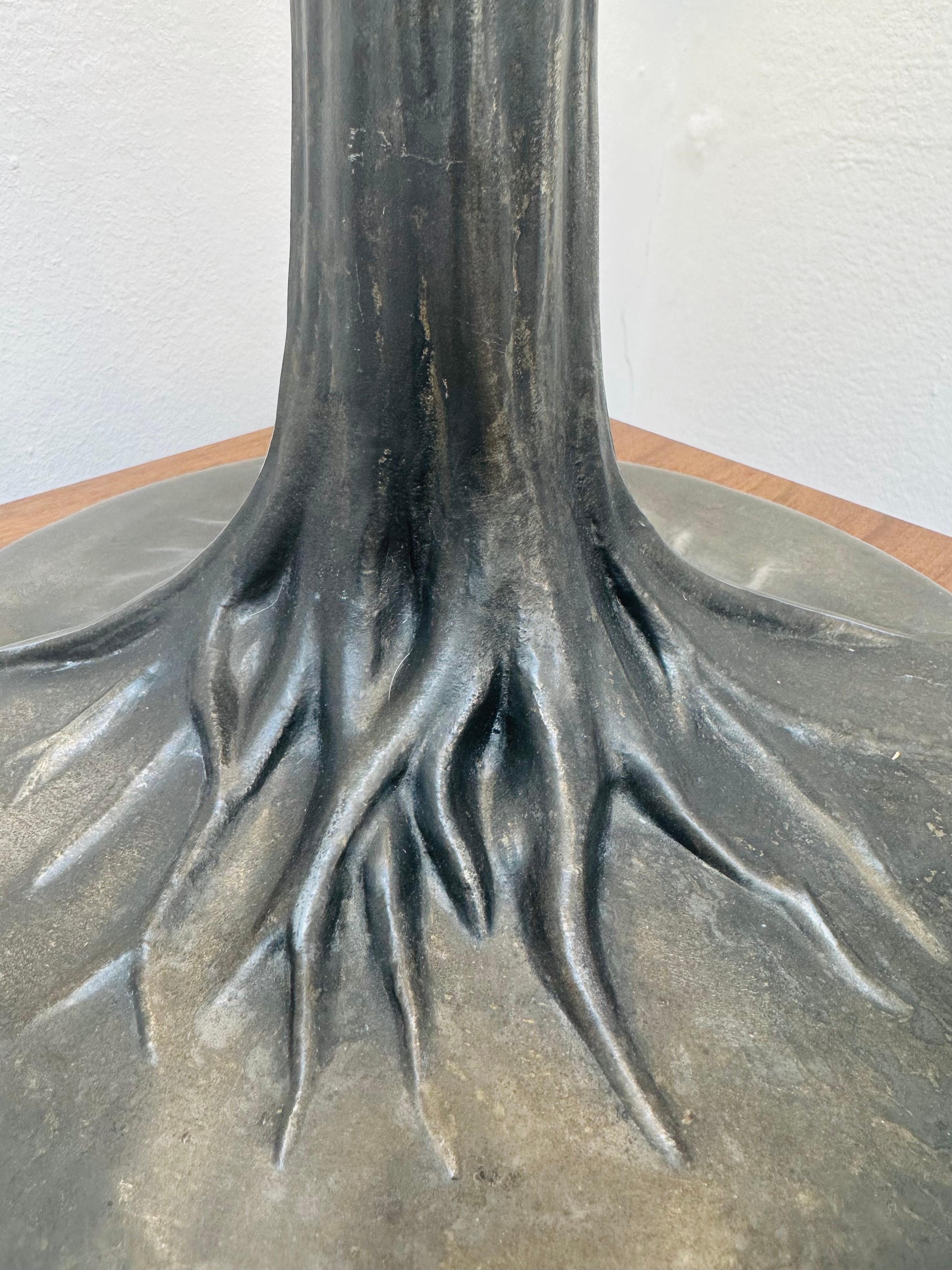 Art Deco Style French Bronzed Metal Tree Trunk & Roots Effect Table Lamp 11