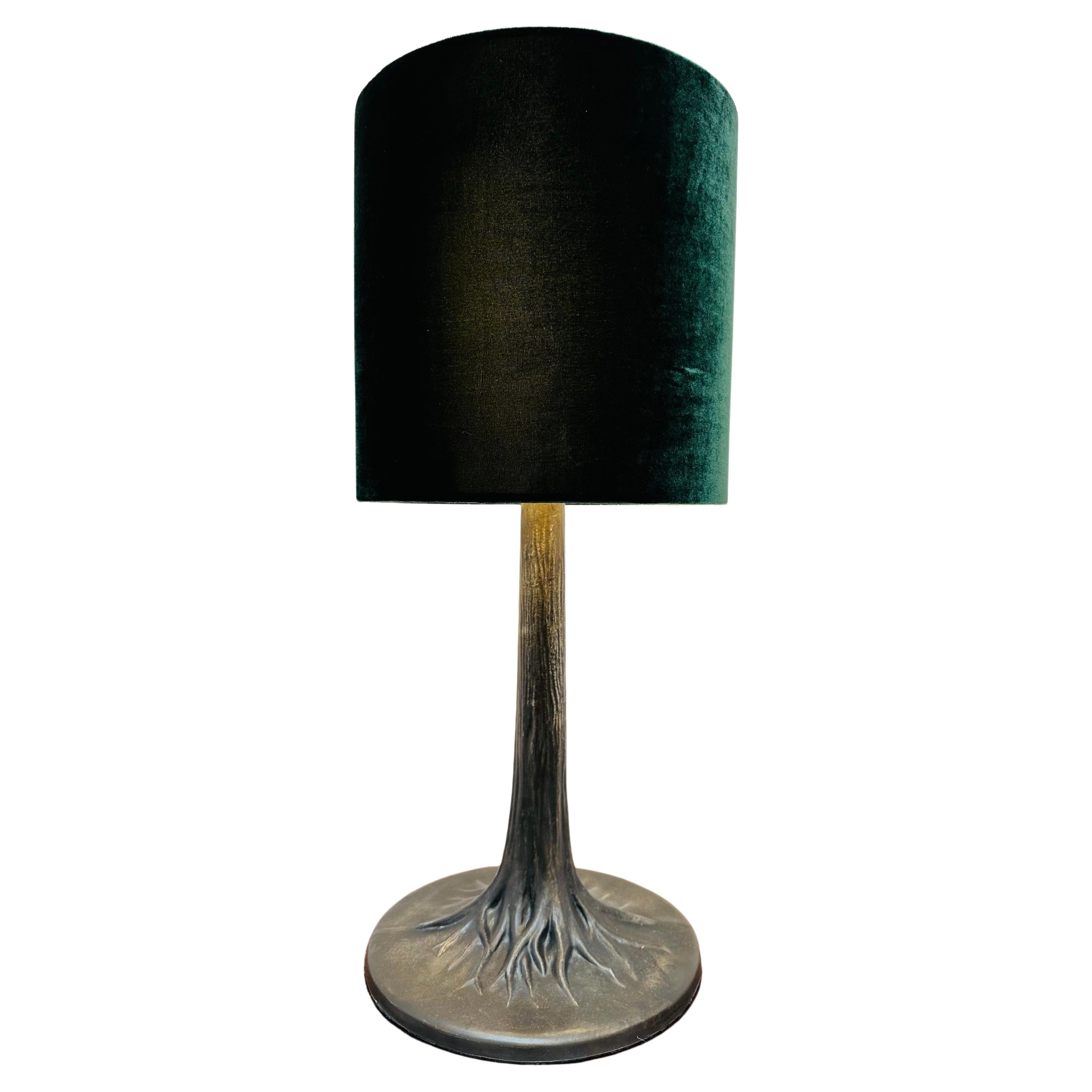 Art Deco Style French Bronzed Metal Tree Trunk & Roots Effect Table Lamp